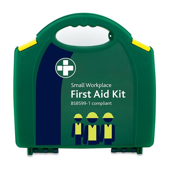 Small deluxe home and workplace First Aid Kit. Conforms to the BS-8599-1 British Standards specifications for First Aid Kits.