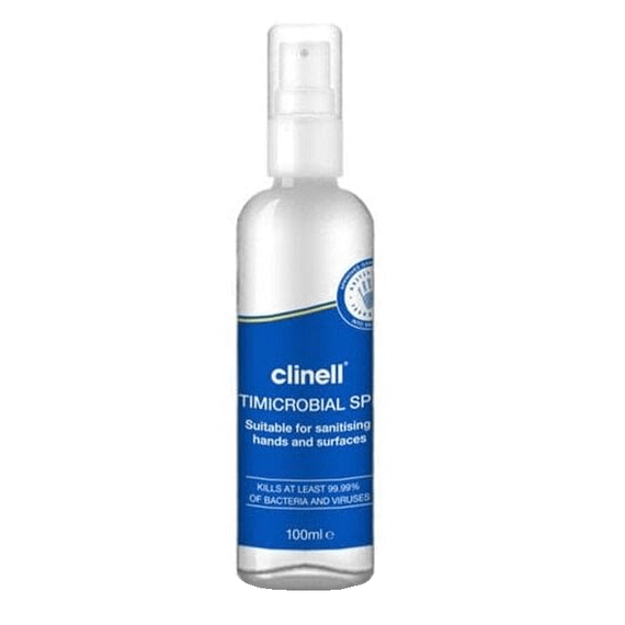 ALCOHOL FREE - Clinell Antimicrobial Hand and Surface Spray (100ml) From the UK’s leading disinfectant and cleaning manufacture comes the 100ml antimicrobial hand and surface spray. The antimicrobial spray is designed to clean and disinfect hands and surfaces. All the efficacy of soap and water, with no need for the sink. ALCOHOL FREE - Contains an alcohol-free disinfectant formulation ideal for sensitive hands KILLS AT LEAST 99.99% - These hand sprays are effective against virus and bacteria from 30 seconds DERMATOLOGICALLY TESTED - Proven to be kind and safe to use on skin ALOE VERA - Anti-bac hand spray contains aloe vera and moisturisers to help maintain healthy skin NO NEED FOR SOAP AND WATER - These hand spray are antibacterial and antimicrobial - ideal for cleaning and disinfecting hands when soap and water is not available DESIGNED BY DOCTORS - Trusted by healthcare professionals and the NHS!